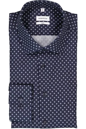 Seidensticker Herren Hemd gemustert Slim Fit