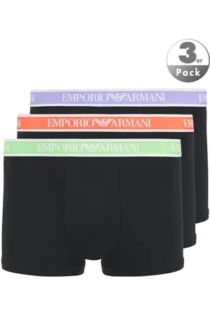 Emporio Armani Herren Trunks Baumwolle & Mix unifarben