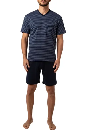 Calida Herren Pyjama Jersey-Baumwolle Gemustert