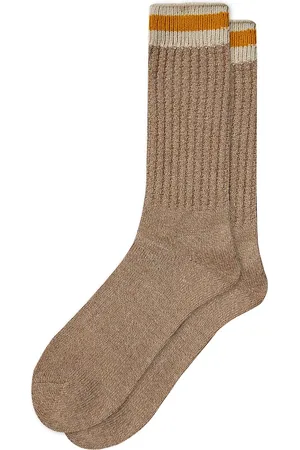 ANONYMOUS ISM Tuck Cuff Stripes Crew Socks