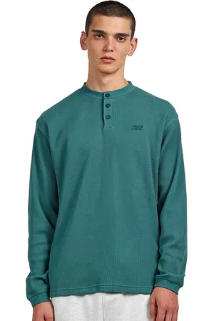 New Balance Waffle Knit Long Sleeve Henley