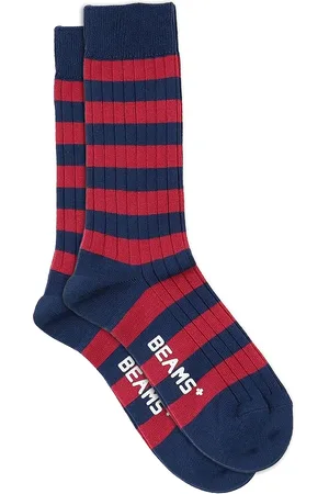 Beams Rib Stripe Socks