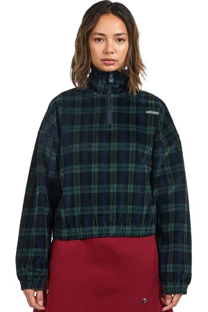 adidas Corduroy Tartan Half Zip