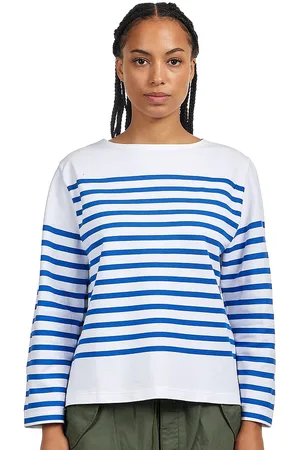 Beams Naval Border Big Boat Neck Longsleeve