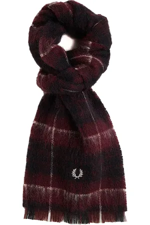 Fred Perry Brushed Wool Tartan Scarf (Made in England)
