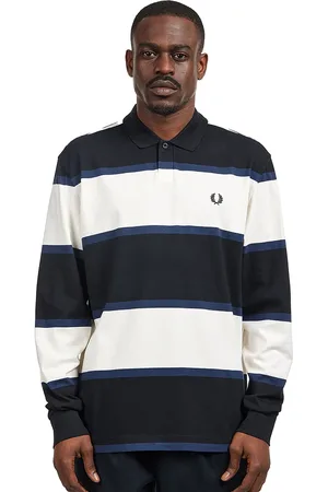 Fred Perry Striped Long Sleeve Polo Shirt