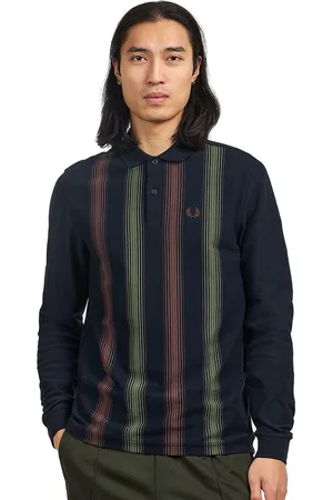 Fred Perry Ombre Stripe Long Sleeve Polo Shirt