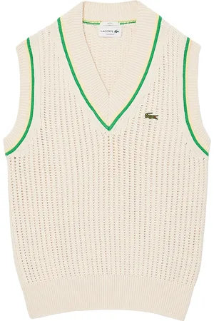 Lacoste Crochet Effect Chunky Knit Sweater
