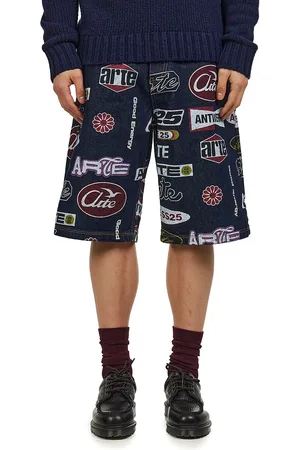 Arte Antwerp Different Prints Denim Shorts