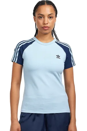 adidas Adicolor 3 Stripe Raglan Slim T-Shirt