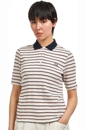 Fred Perry Striped Ribbed Polo Shirt