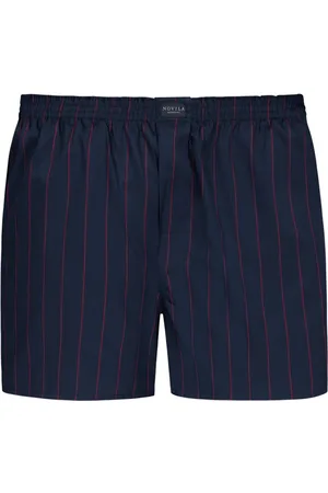 Novila Schlafhose in Boxer-Form aus Interlock-Gewebe, Fensterkaro