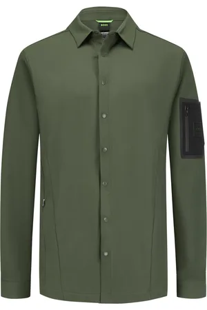 HUGO BOSS Overshirt mit Stretchanteil, wasserabweisend