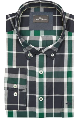 Fynch-Hatton Karohemd mit Button-Down-Kragen