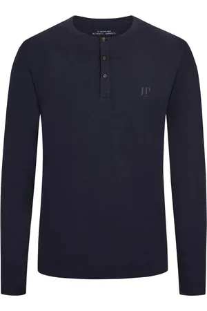 JP 1880 Longsleeve mit Serafino-Kragen