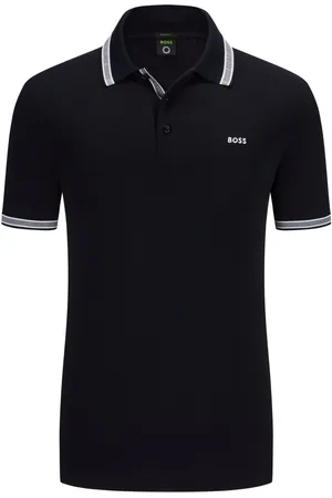 HUGO BOSS Poloshirt aus Baumwolle mit Kontrast-Streifen, Regular Fit