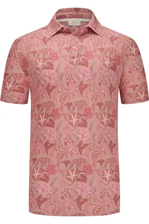 ALTEA Poloshirt Piquê mit Blumen Allover-Print
