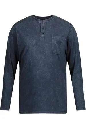 JP 1880 Longsleeve mit Henley-Kragen aus Flammjersey