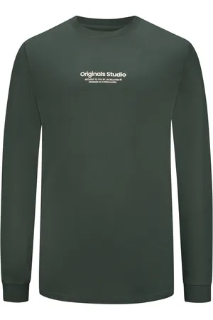 JACK & JONES Festes Longsleeve in Oversized Fit mit gummiertem Schriftzug