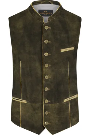 Maddox Country Lederweste mit Hornknöpfen