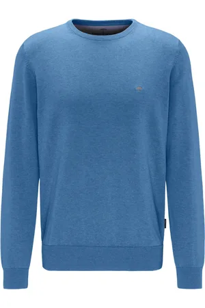 Fynch-Hatton Pullover im Baumwoll-Strick mit Logo-Stickerei