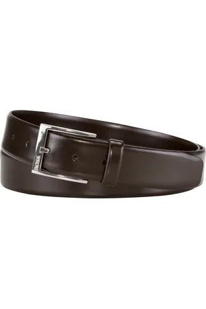 HUGO BOSS Bombierter Leder-Gürtel mit Logo-Gravur