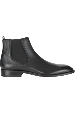 HUGO BOSS Chelsea Boots aus genarbtem Leder