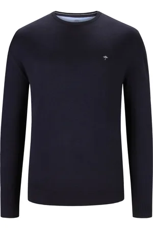 Fynch-Hatton Pullover im Baumwoll-Strick mit Logo-Stickerei