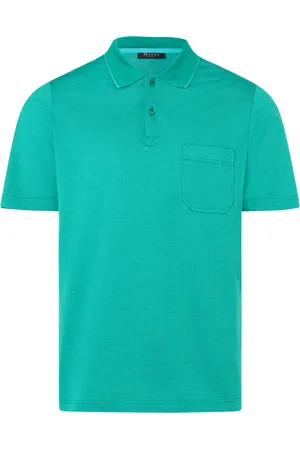 Maerz Poloshirt mit feiner Musterung und Brusttasche