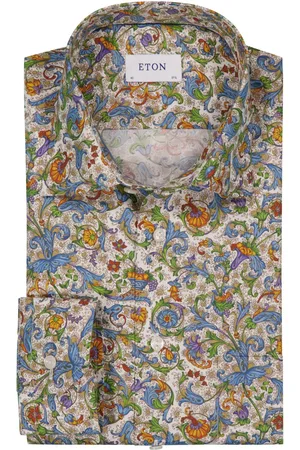 Eton Signature Twill-Hemd mit floralem Print, classic fit