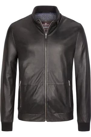 Milestone Lederblouson mit Reißverschluss-Taschen