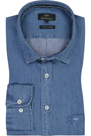 Fynch-Hatton Jeanshemd aus Baumwolle mit Logo-Stickerei