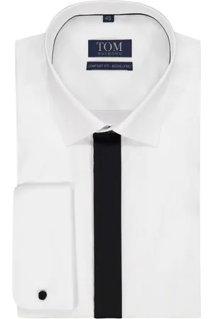 Tom Rusborg Comfort Fit, Hemd mit Umschlagmanschette und Kontrastleiste