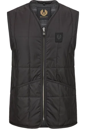 Belstaff Leicht gefütterte Weste mit karierter Innenseite