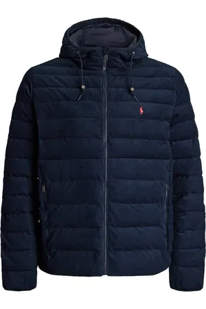 Ralph Lauren Gesteppte Daunenjacke in Cord-Qualität mit abtrennbarer Kapuze