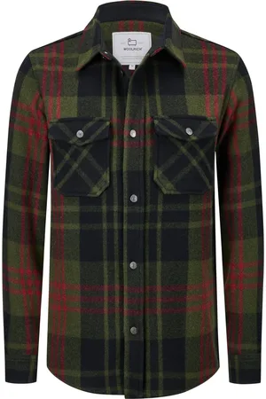 Woolrich Woll Mix-Overshirt mit Tartan-Muster