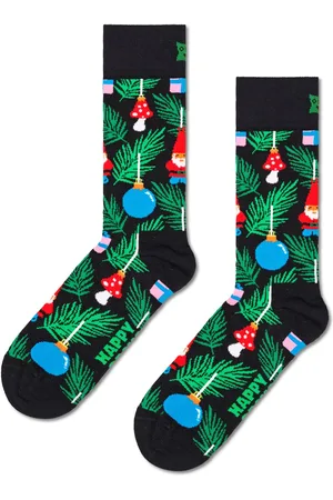 Happy Socks Mittelhoche Socken mit Christbaumkugeln-Motiv