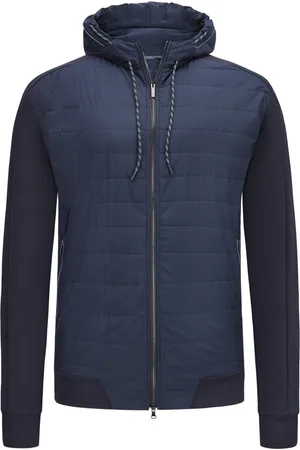 Paul & Shark Softe Hybrid-Jacke mit wattierter Front, Typhoon Platinum