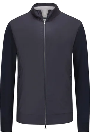 Paul & Shark Hybrid-Jacke mit Strickärmeln und Green Storm System