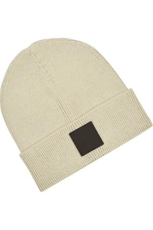 HUGO BOSS Mütze in Rippstrick-Qualität mit Logo-Emblem