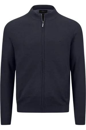 Fynch-Hatton Strickjacke mit Logo-Stickerei und Webstruktur, extralang