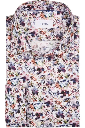 Eton Signature Twill-Hemd mit floralem Allover-Print, Classic Fit