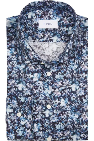 Eton Signature Twill-Hemd mit floralem Allover-Print, Classic Fit