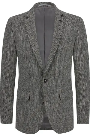 Tom Rusborg Gefüttertes Sakko aus Harris Tweed mit Ellenbogen-Patches
