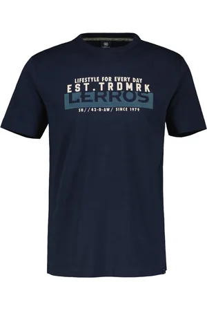 Lerros Meliertes T-Shirt aus Baumwolle mit Front-Print