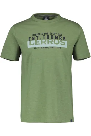 Lerros Meliertes T-Shirt aus Baumwolle mit Front-Print