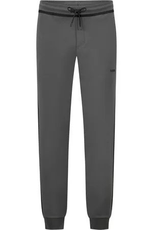 HUGO BOSS Jogginghose in Stretch-Qualität mit gummiertem Logo-Schriftzug