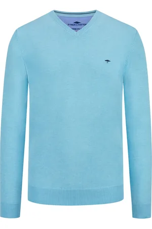 Fynch-Hatton Pullover mit V-Ausschnitt und Logo-Stickerei