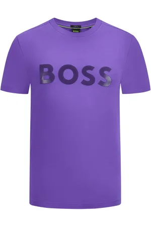 HUGO BOSS Stretch-T-Shirt mit gummiertem Logo-Emblem