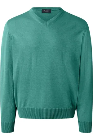 Maerz Pullover aus Schurwolle mit V-Ausschnitt